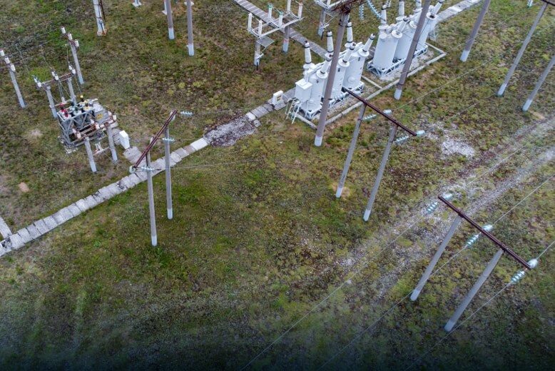 DJI drone inspecting electricity grid